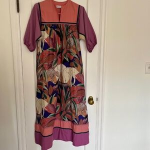Rare Vintage Krist Gudnason 1970s Maxi Animal Caftan | Size Small
